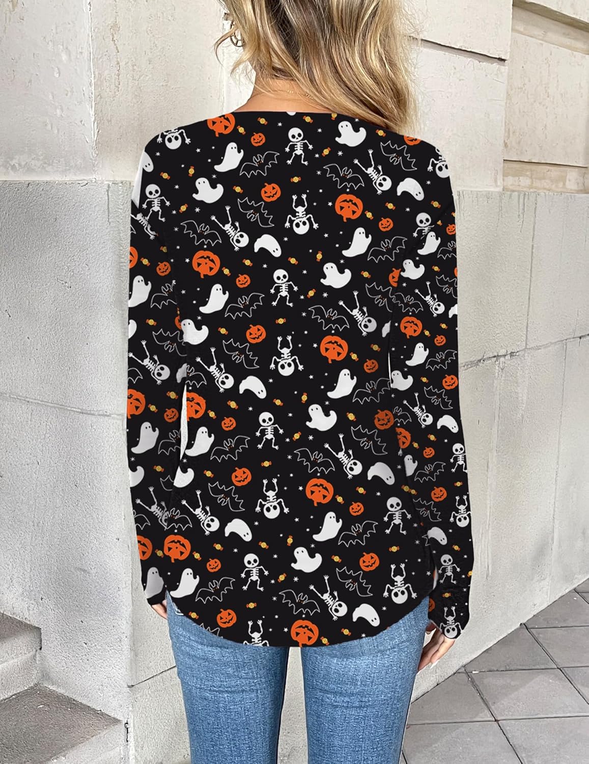 Zeagoo Long Sleeve Shirts for Women Business Casual Dressy Tshirts Cute V Neck Blouses Going Out Tops - Image 4