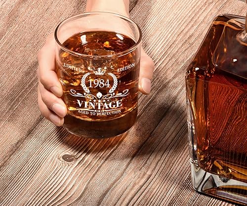 Miniatura 6 de Triwol Regalos de cumpleaños número 41 para hombres, vaso de whisky vintage, regalos de cumpleaños 41 para papá, hijo, marido, hermano, divertido