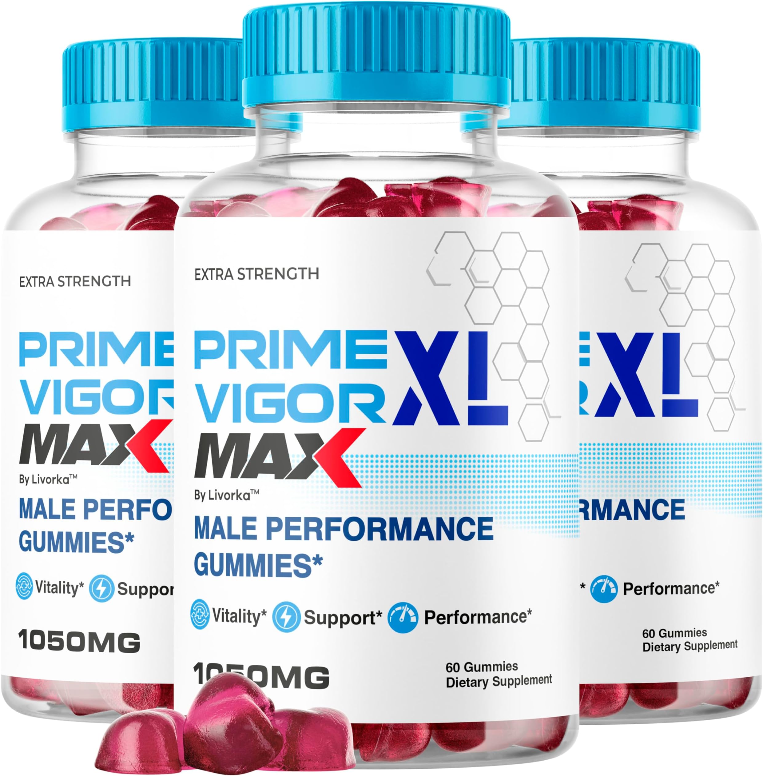(3 Pack) Prime Vigor XL Max - PrimeVigor XL Max Gummies for Men - Maximum Strength, Prime Vigorxl for Men, Primevigormax Advanced Formula Gummys, Primevigorgummies Supplement, 180 Gummies for 3 Months