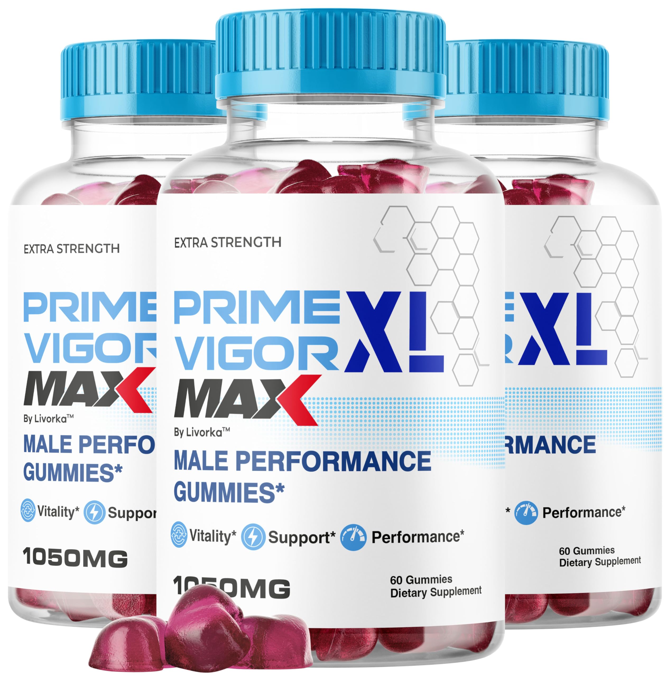 (3 Pack) Prime Vigor XL Max - PrimeVigor XL Max Gummies for Men - Maximum Strength, Prime Vigorxl Male Gummys, PrimeVigorMax Advanced Formula, Primevigorgummies Supplement, 180 Gummies for 3 Months