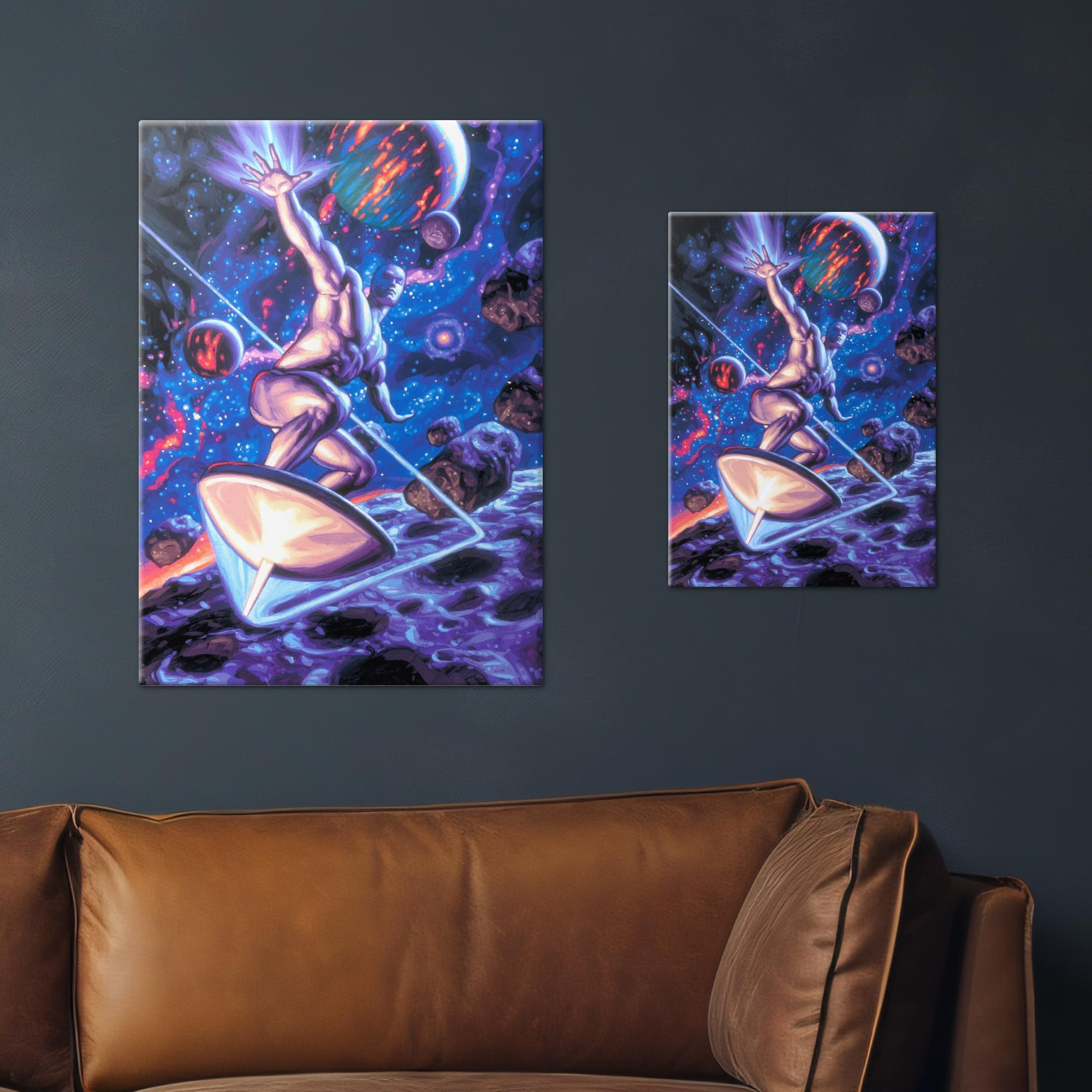 Displate Metall poster Marvel Silver Surfer Exploring the Universe Größe L