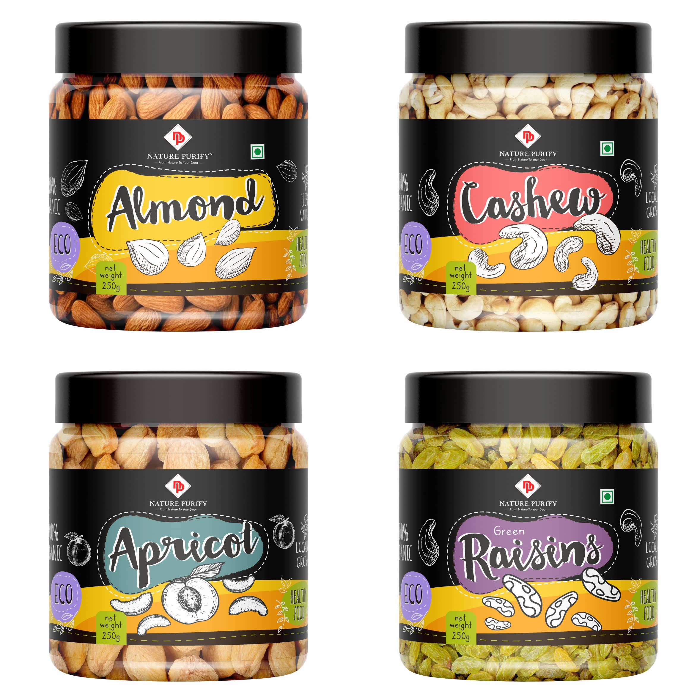 See full amazon price history chart for Nature Purify Dry Fruits Combo Pack - 1kg (Almonds, Cashews Nuts, Green Raisins, Apricot - 250g) - All Premium. Nature Purify Dry Fruits Combo Pack - 1kg (Almonds, Cashews Nuts, Green Raisins, Apricot - 250g) - All Premium. (B0CVSQZBNG) Amazon Price History, Amazon Price Tracker