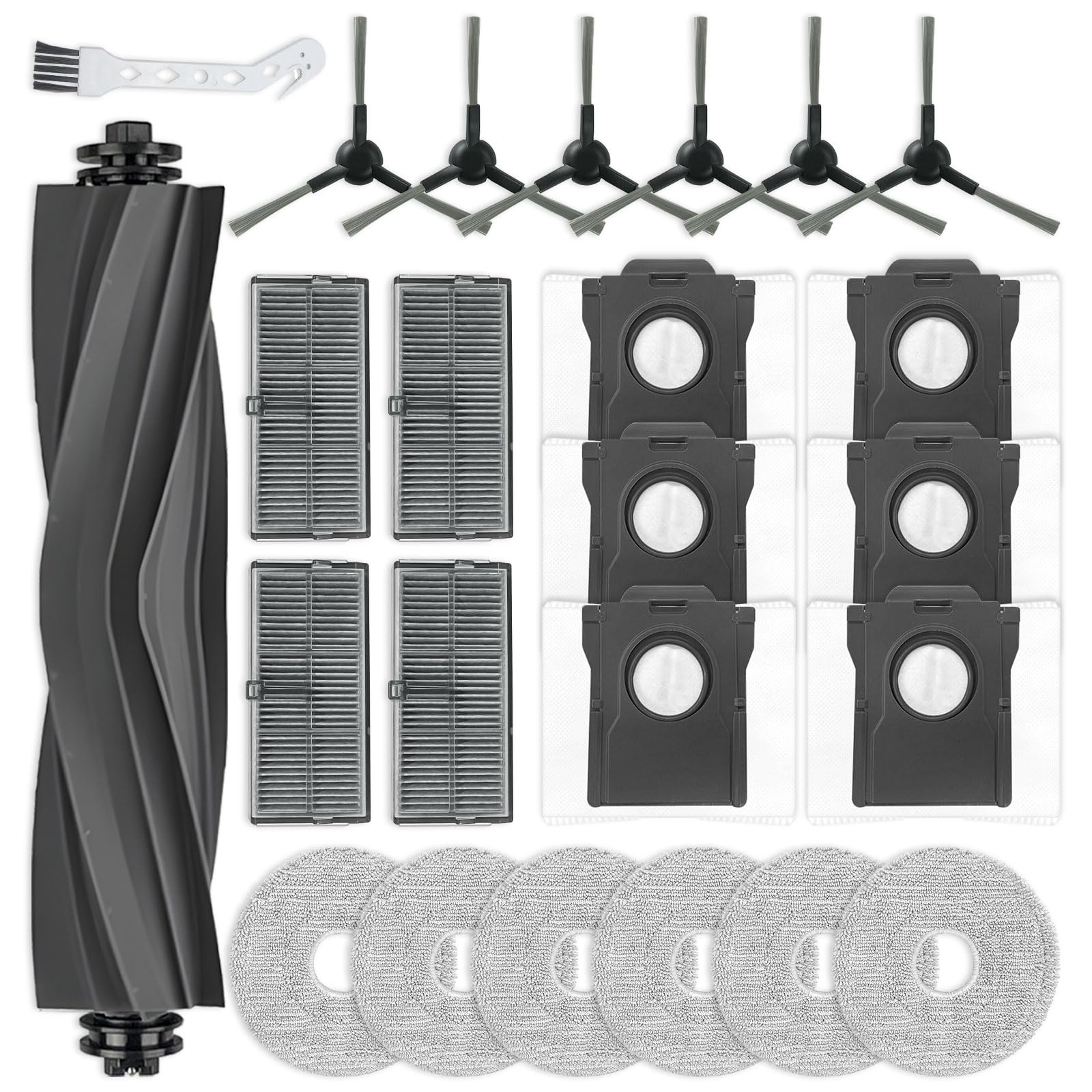 Accessoires Dreame L40 Ultra et Mova E30, kit anti-poussière brosse et filtres de rechange