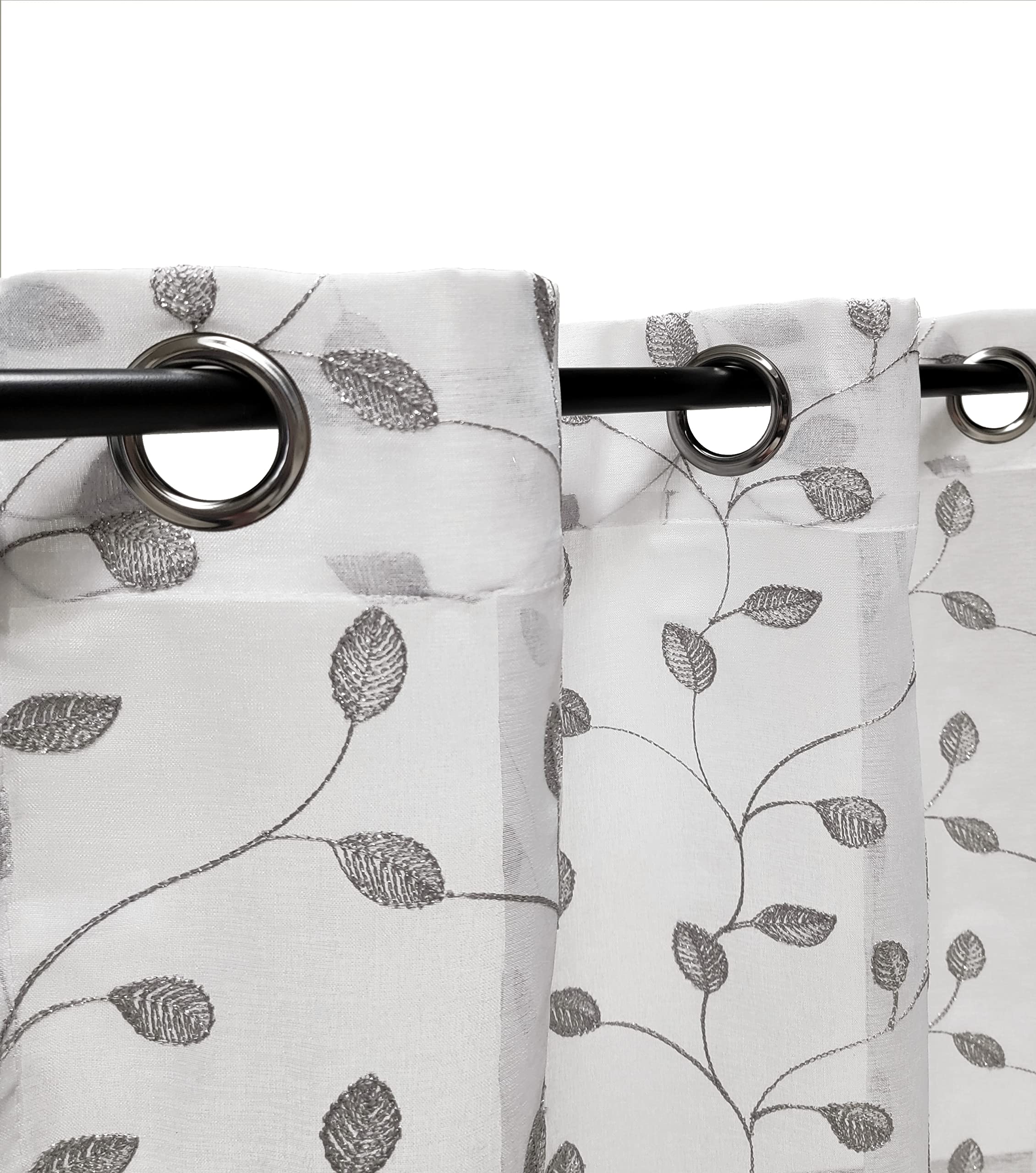 Atout Ciel Eyelet Curtain 140 x 240 cm Grey Ready to Hang