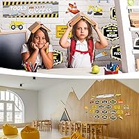 Vista 6 de PerKoop Juego de 76 tablones de anuncios de construcción en construcción, herramientas de decoración de aula para el éxito, juego de tablón