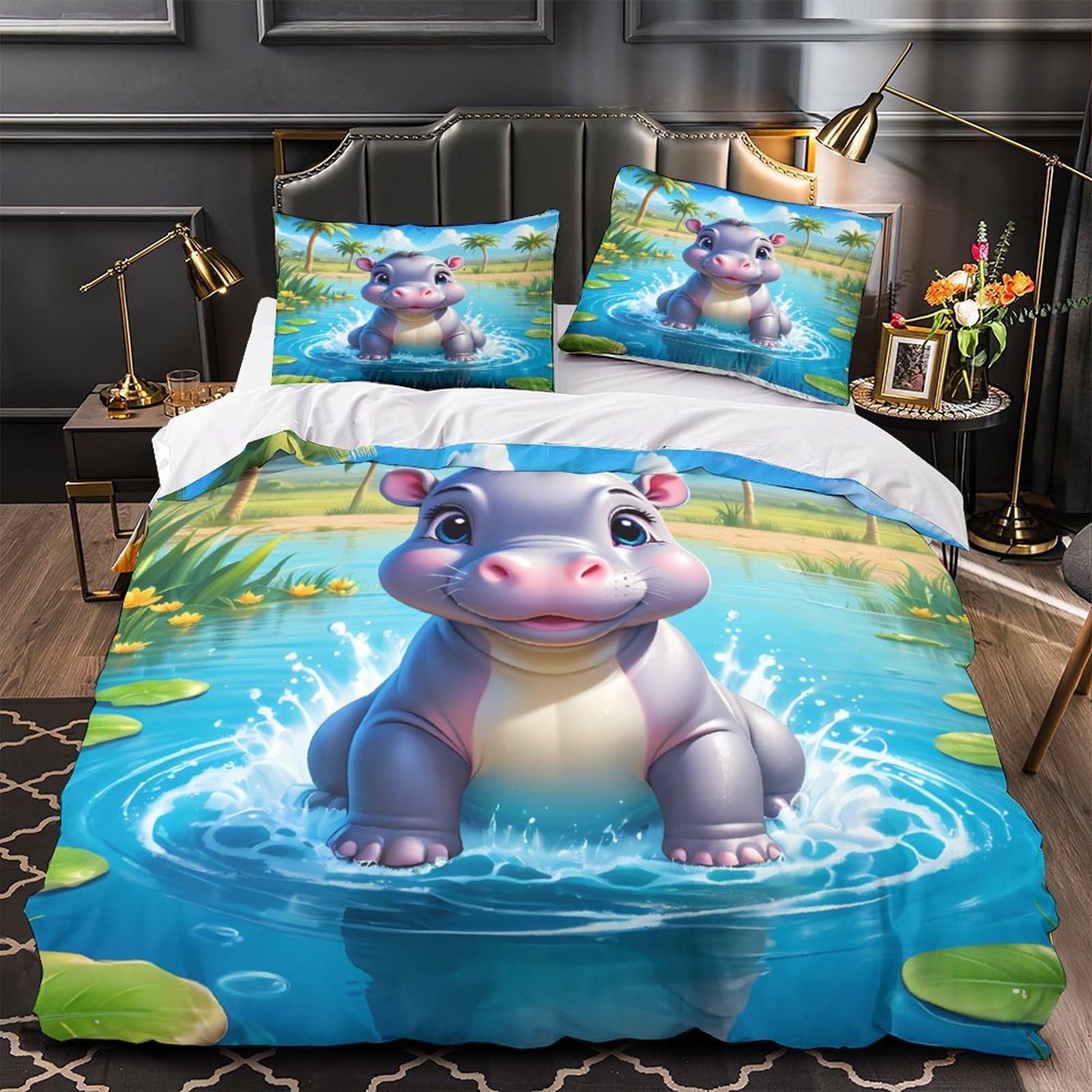 Housse de couette hérisson 260x220 cm pour créer un cocon douillet dans la chambre d'un ado