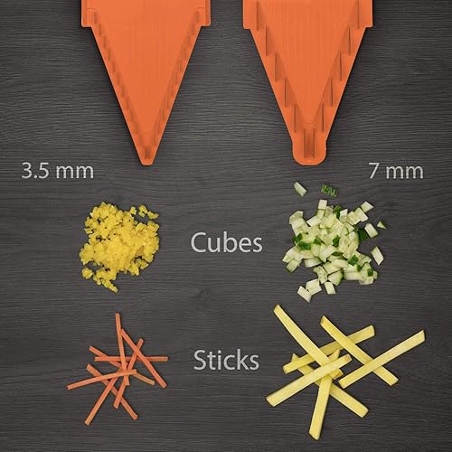 Miniatura 5 de Swissmar Borner V-1001 V-1001 V-Slicer Plus Mandoline - Juego de 5 piezas (naranja)
