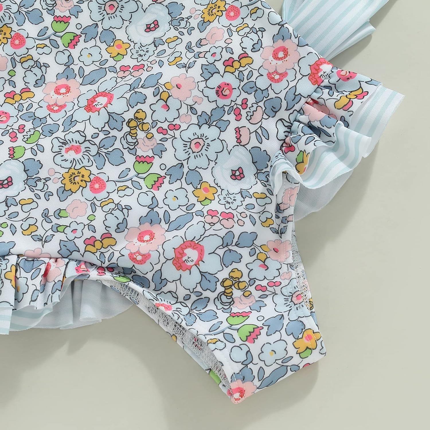 Yccutest Toddler Girls Strap One Piece Swimsuit Floral Sleeveless Backless Bathing Suit Ruffles Bowknot Swimwear Summer Beach - Image 4