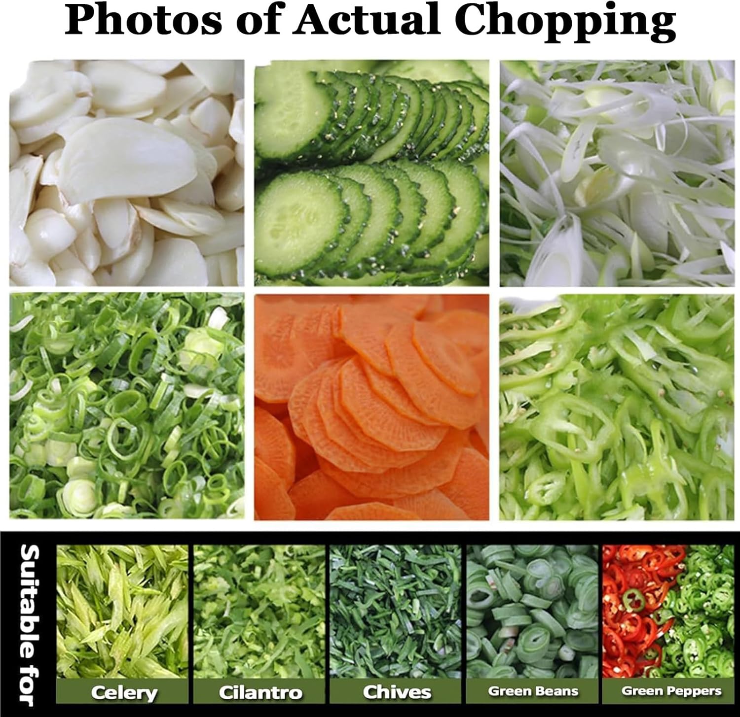 Electric Vegetable Cutter, Scallion Cutter, Stainless Steel Multifunctional Slicer,with 4 Feeding Ports,for Home/Restaurant
