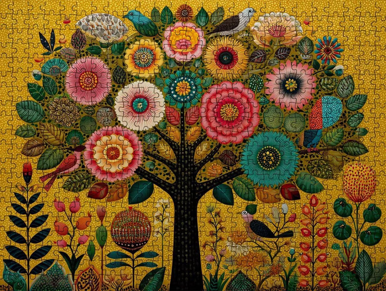 Puzzle dla dorosłych 3000, drzewo kwiat 3000 elementów puzzle dla dorosłych, klasyczne gry edukacyjne, gry i zajęcia rodzinne, do dekoracji ścian domu, świetny pomysł na prezent R0KH-810
