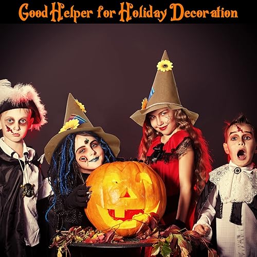 Miniatura 5 de Disfraz de espantapájaros de Halloween, incluye sombrero de espantapájaros, kit de paja de espantapájaros de rafia, tatuajes faciales, accesorio de