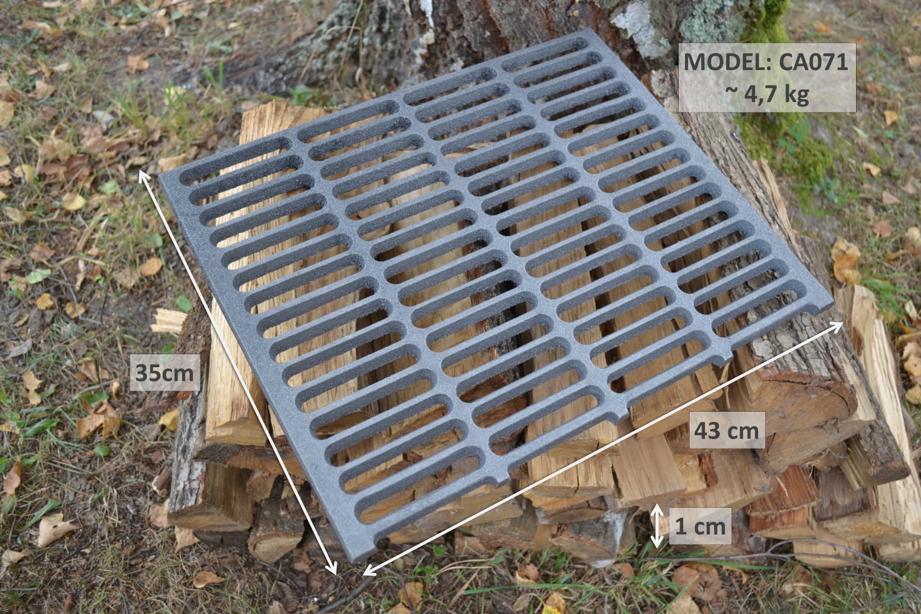 SEZAM 43 x 35 cm Gussrost Ofenrost Ascherost Gußrost verschiedene Durchmesser, Kaminrost passend Kaminofen Tafelrost Rost Ofengitter Feuerrost Kohlerost BBQ
