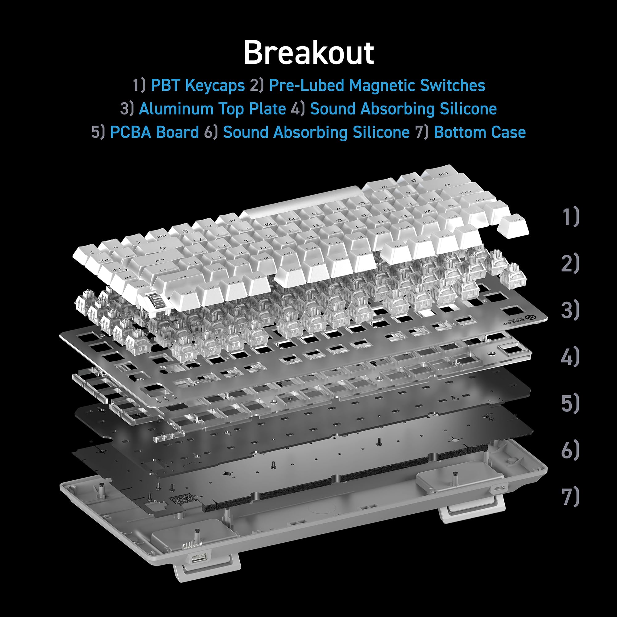 VK720A 75% MAGNETIC GAMING KEYBOARD　未使用 Amazon.co.jp: エレコム ゲーミングキーボード V custom VK720A