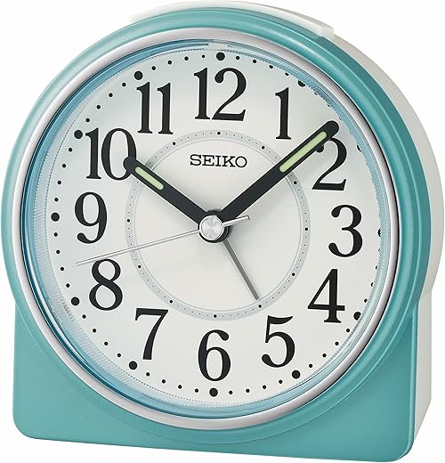 SEIKO Marui Bedroom Alarm Clock, Metallic Blue