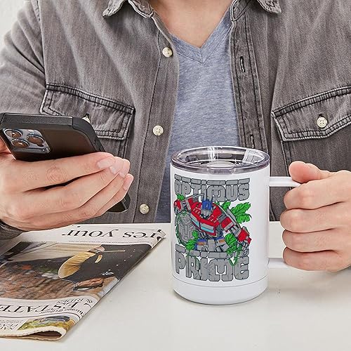 Miniatura 8 de CafePress Transformers 7 Optimus Prime Jungle - Taza de viaje aislada de acero inoxidable de 15 onzas