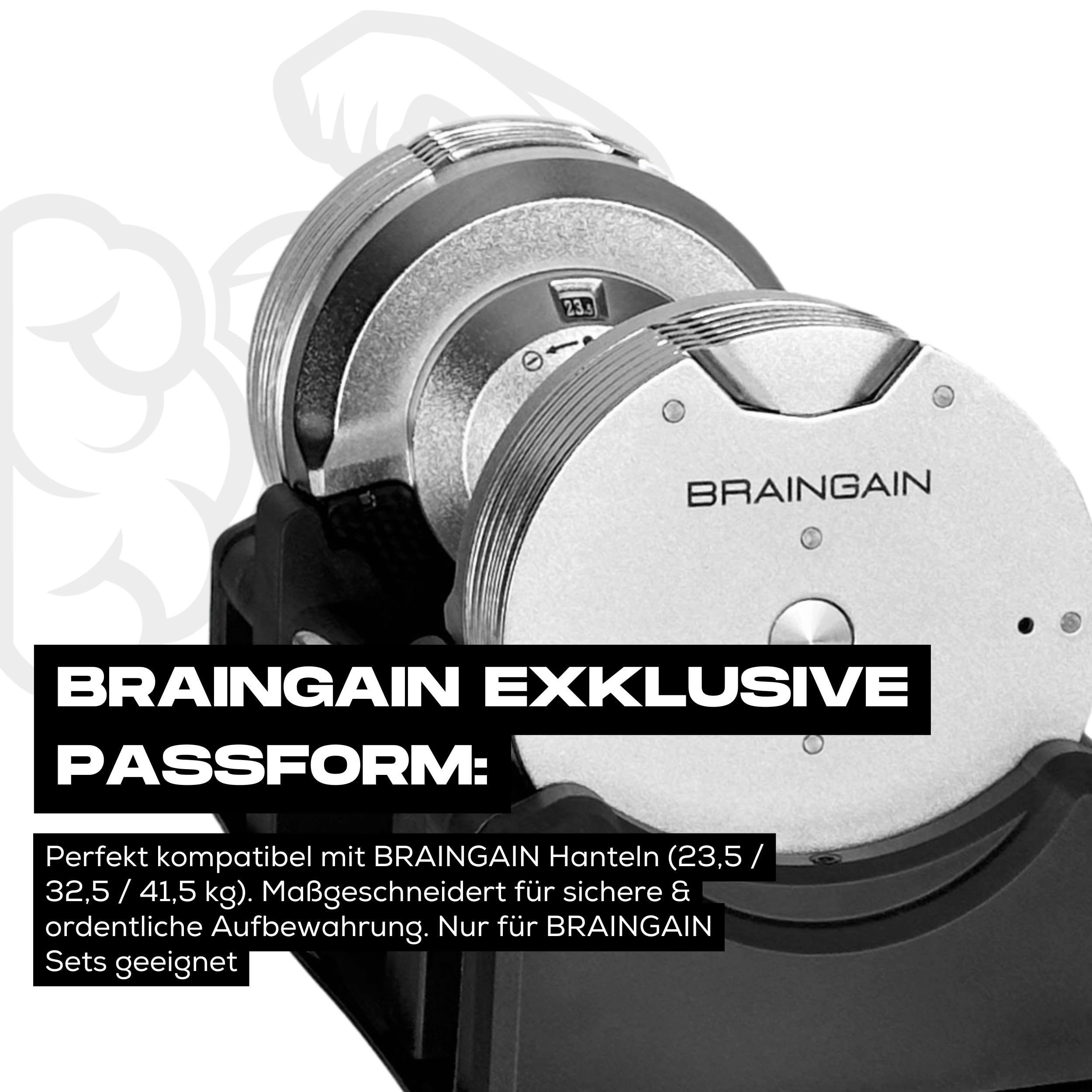 BRAINGAIN Rack Compatible 23.5kg 32.5kg 41.5kg Chrome Black Adjustable Dumbbells Stand Home Gym Equipment
