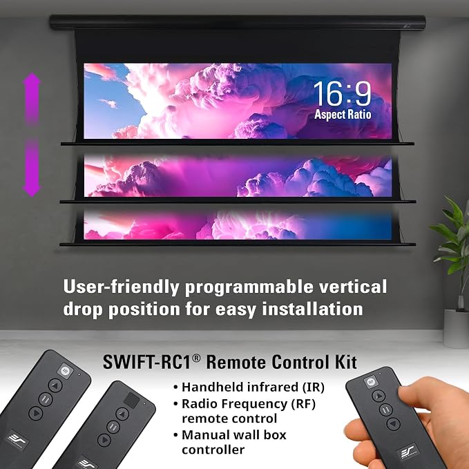 Pantalla eléctrica Elite Screens Saker Tab-Tension 100" 16:9 miniatura 9