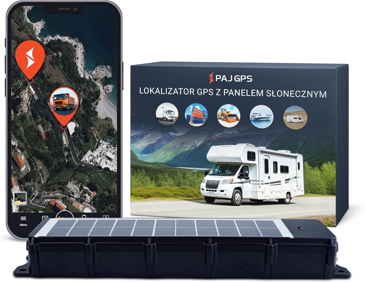 PAJ GPS – Solar Finder 4G, Lokalizator Z Panelem Słonecznym Do Kamperów I Ciężarówek, 3-Miesięczny Abonament W Cenie, Lokalizacja W Czasie Rzeczywistym, Bateria O Dużej Pojemności