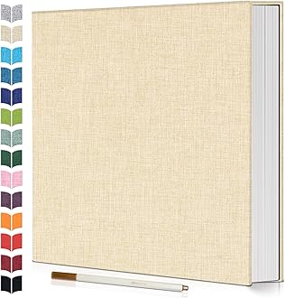 Artfeel Photo Album Self Adhesive Scrapbook,Large Photo Book for 4x6,5x7,8x10 Pictures,DIY Album for Baby Wedding Family Travel Birthday,with Metallic Pen and Scraper