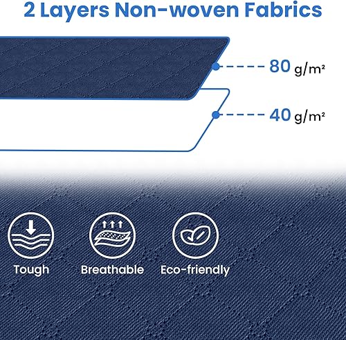 Miniatura 3 de Fab totes Paquete de 10 bolsas de almacenamiento plegables de tela gruesa, contenedores para organizar dormitorio, armario, ropa, edredón,