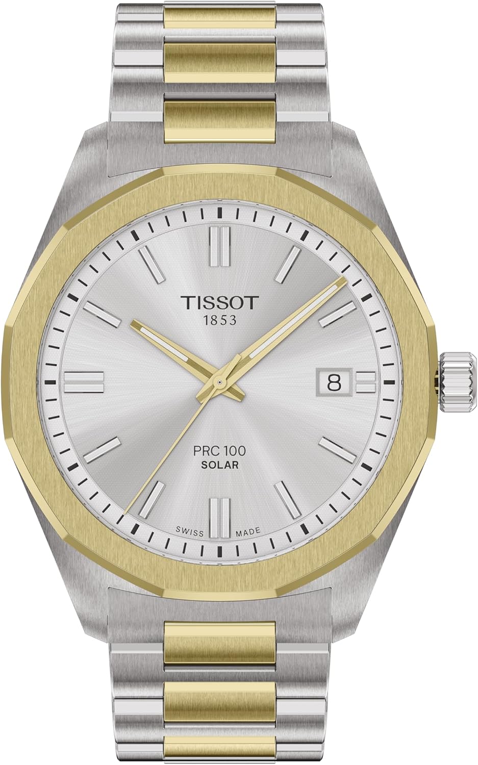 Tissot PRC 100 Solar 39mm, Swiss Solar Quartz Watch for Men,