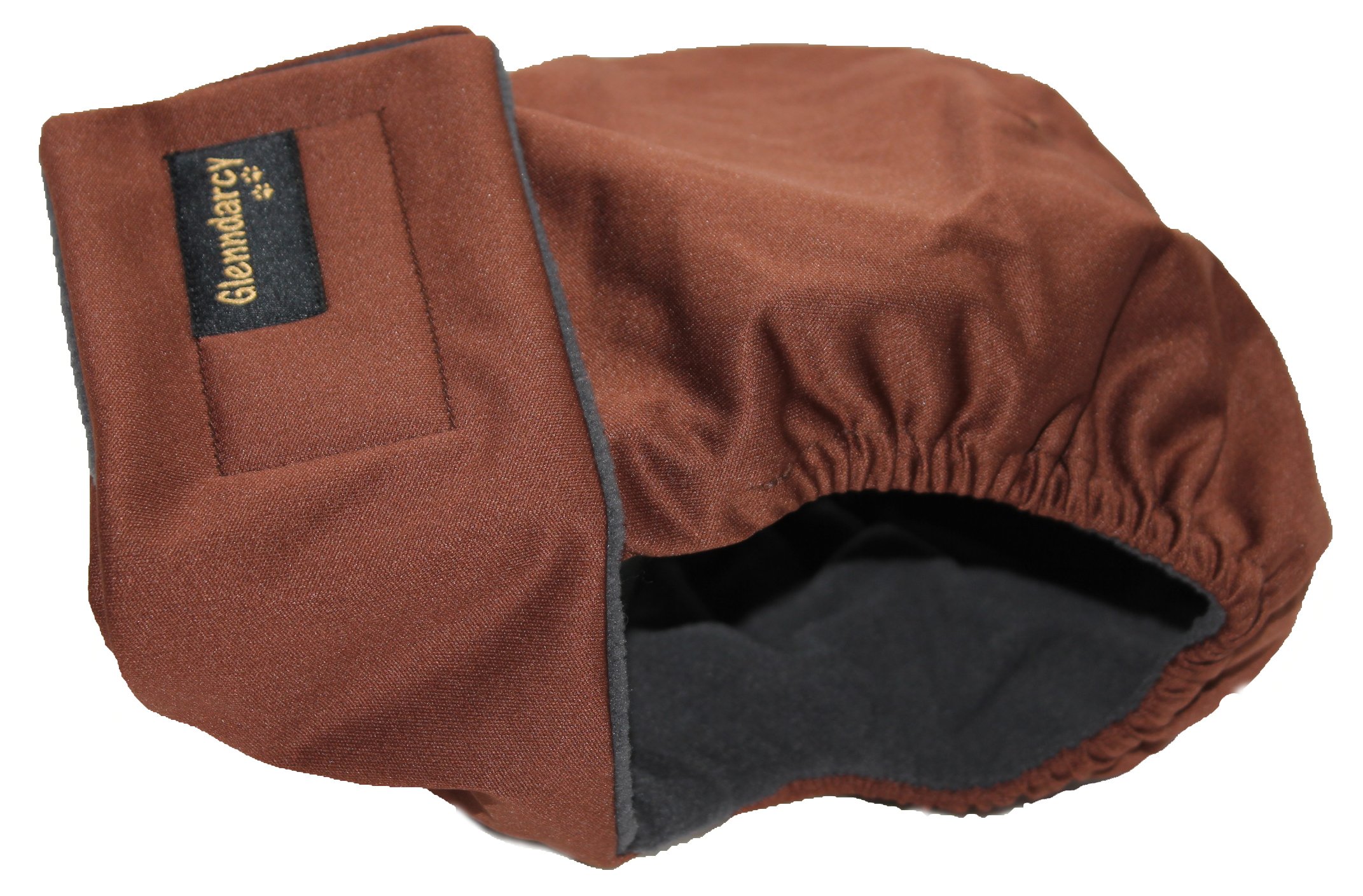 Glenndarcy Female Dog Season Nappy - Waterproof Fabric (Size Medium Long Pants only, Coffee) — image 1