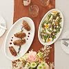 DOWAN Large Oval Serving Platters Set of 3 – Soft White Porcelain Plates 30/35.5/39 cm, Oven Safe Serving Dishes & Dinnerware for Meat, Appetizers, Dessert, Party, Buffet and Holiday Tableware