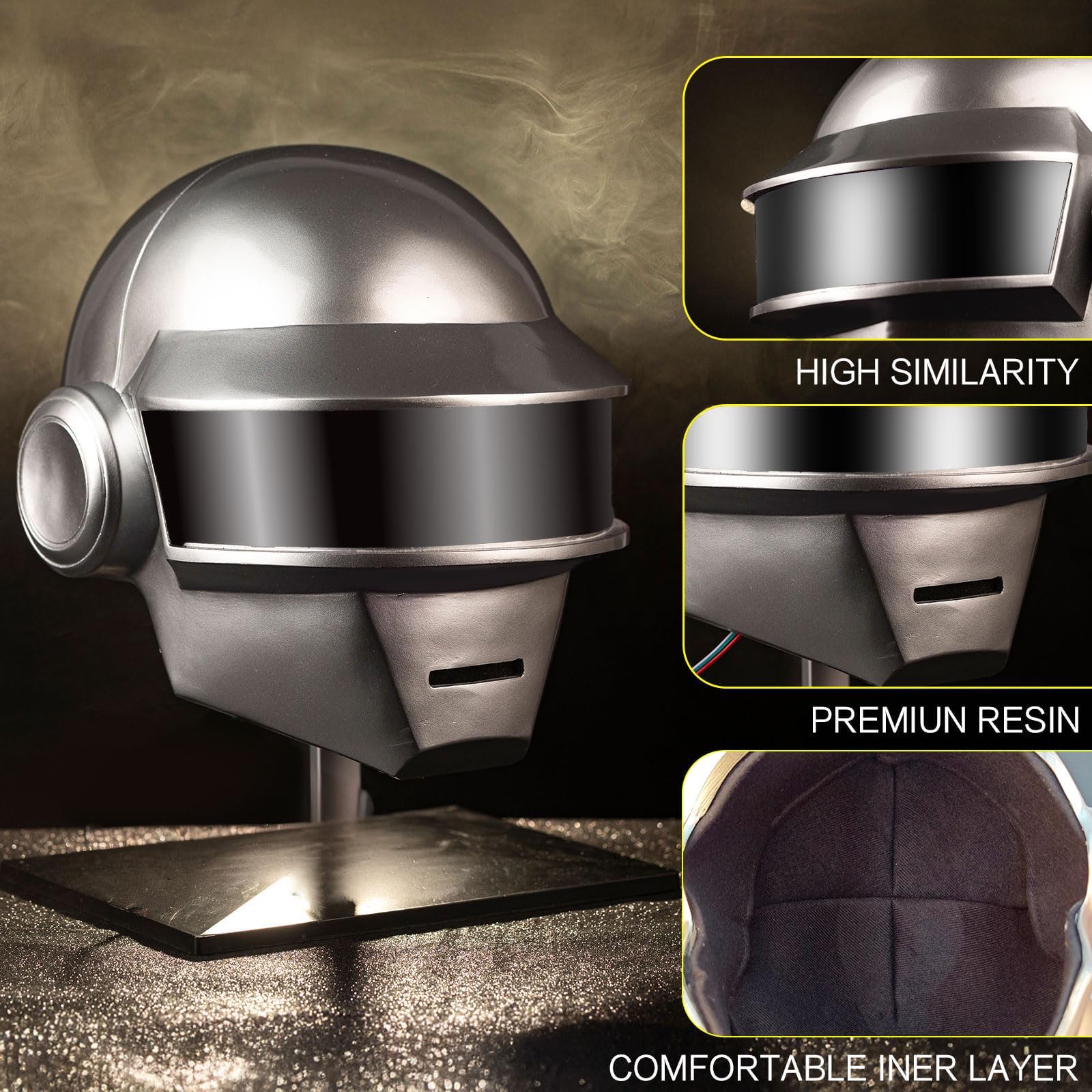 Casco punk di lusso da uomo accessorio costume cosplay festa di Halloween festival musicale costume costume per adulti