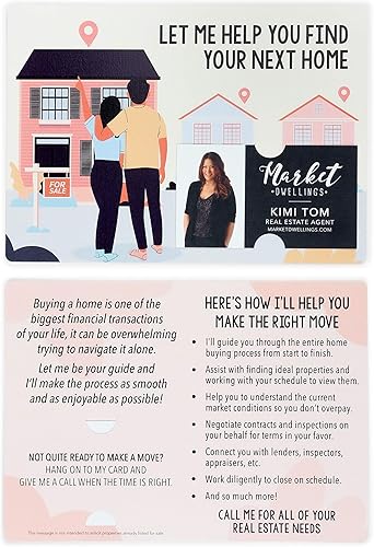 Miniatura 4 de Set of "Let Me Help You Find Your Next Home" Mailers | Envelopes Included | M10-M003