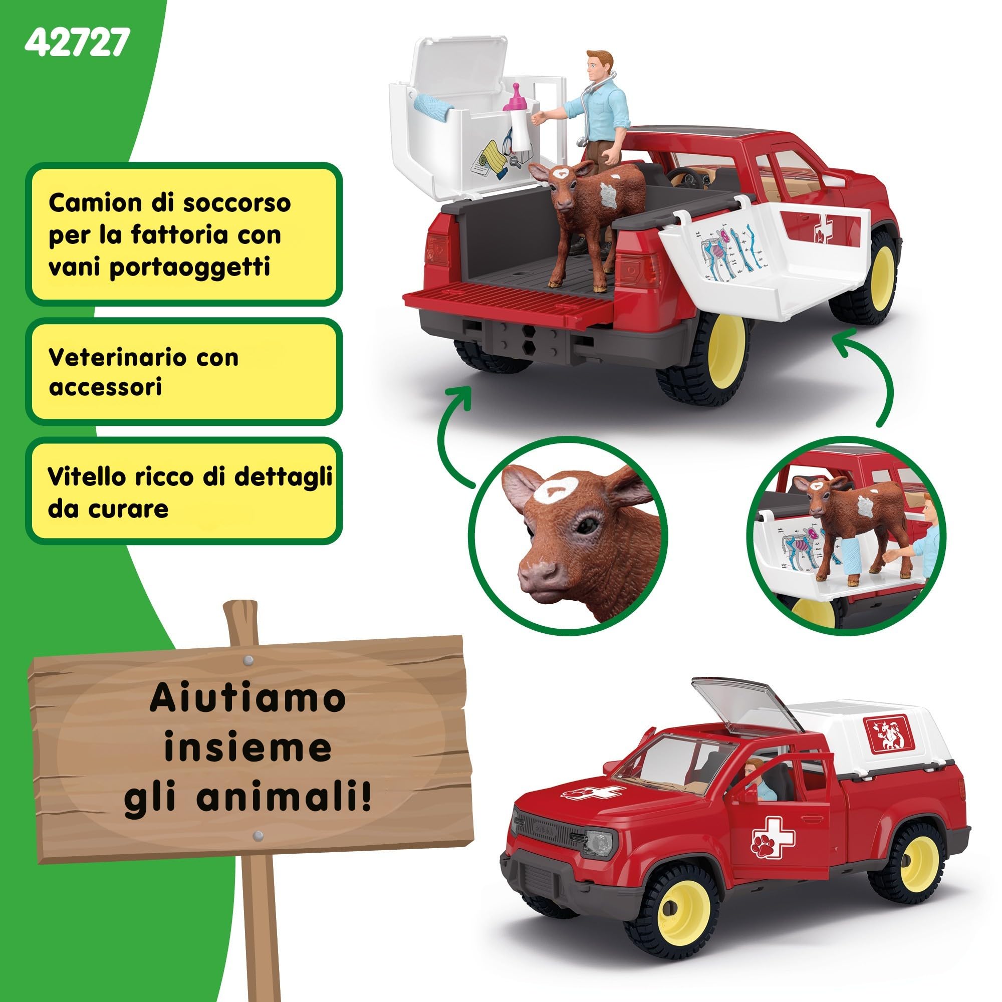 Schleich FARM WORLD | Missione del veterinario nella fattoria 42727