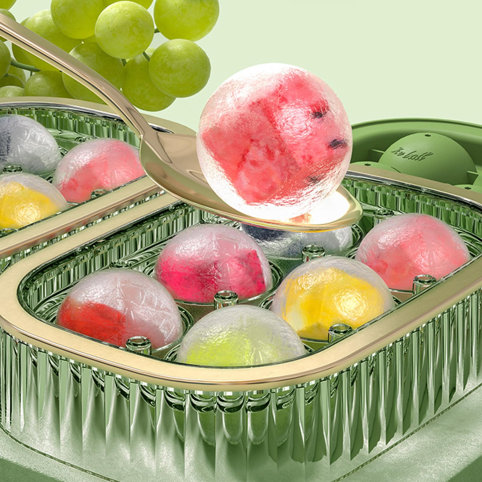 Amazon.co.jp: 丸氷 製氷皿 丸い氷を作る製氷器 ウイスキー 氷