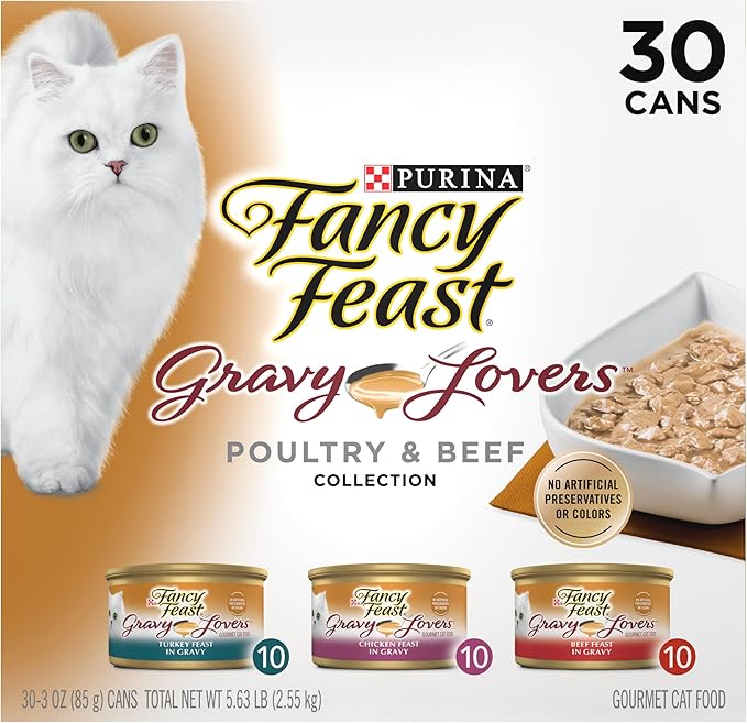 Purina Fancy Feast Gravy Lovers 30 Cans Variety Pack