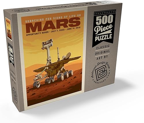 Miniatura 2 de MyPuzzle NASA 2003 Mars Opportunity Rover, póster vintage, rompecabezas prémium de 500 piezas para adultos