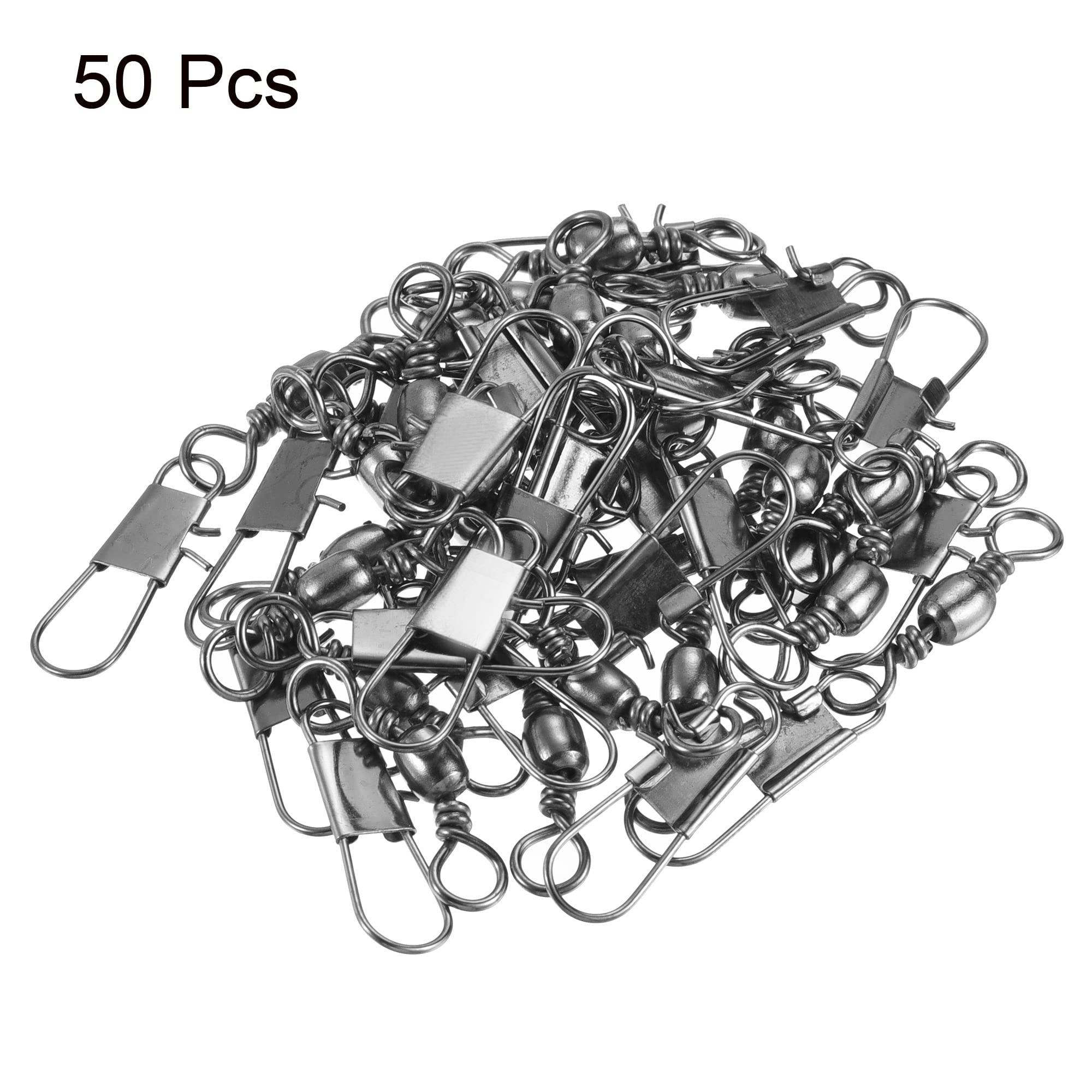 100 Connettori Girevoli Da Pesca In Acciaio Inox - Con Blocco Rapido E Cuscinetto A Sfera - Foto 3