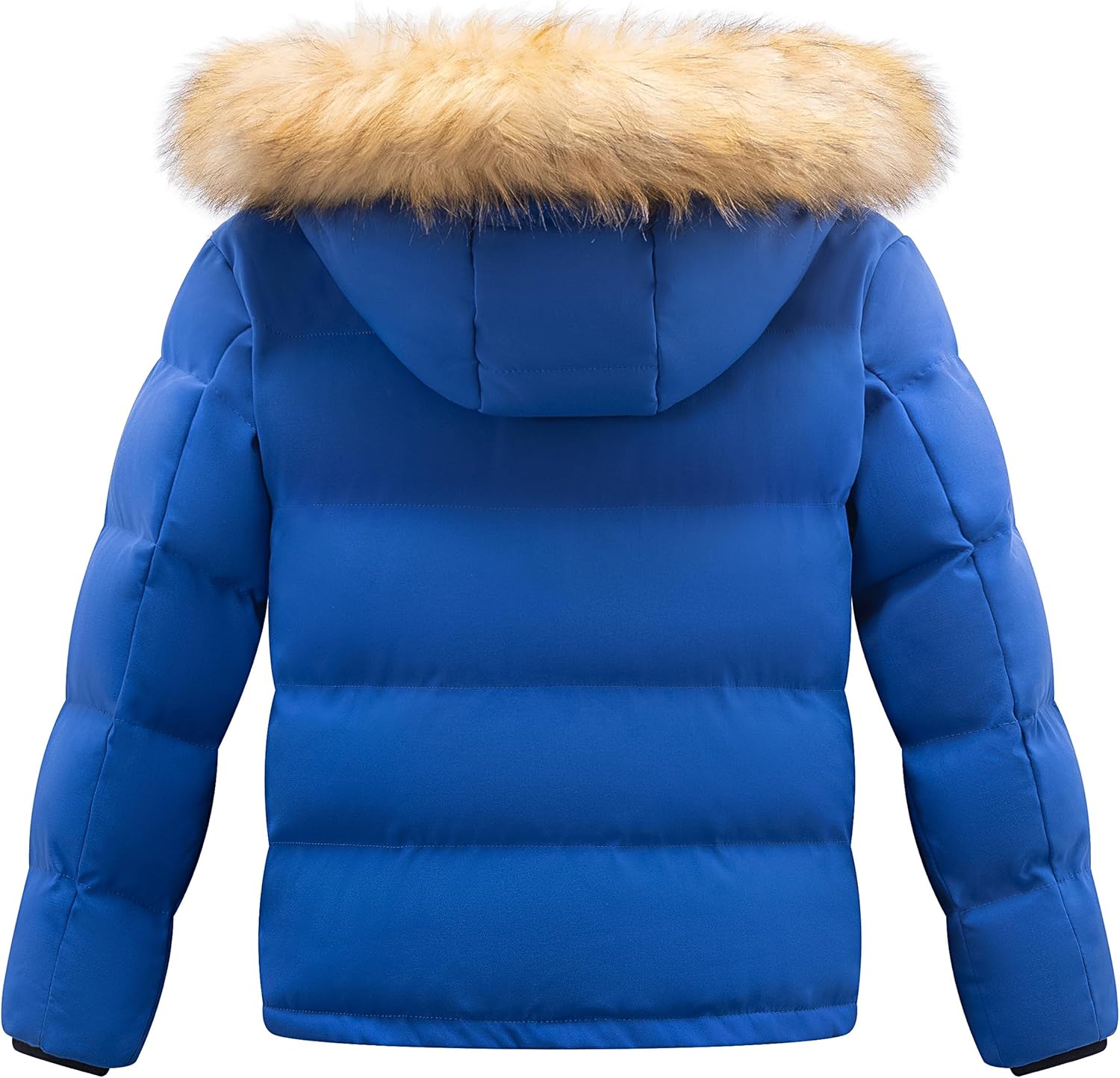 WULFUL Boy's Girls Winter Coats Waterproof Fleece Lined Puffer Jackets Kids Thicken Outerwear With Detachable Hood - Image 2