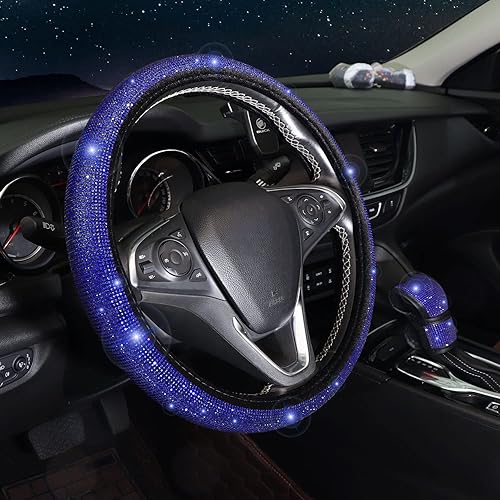 Miniatura 2 de Juego de fundas brillantes para volante de 15 pulgadas, funda para volante de 15 pulgadas, almohadilla de hombro brillante, funda para palanca de