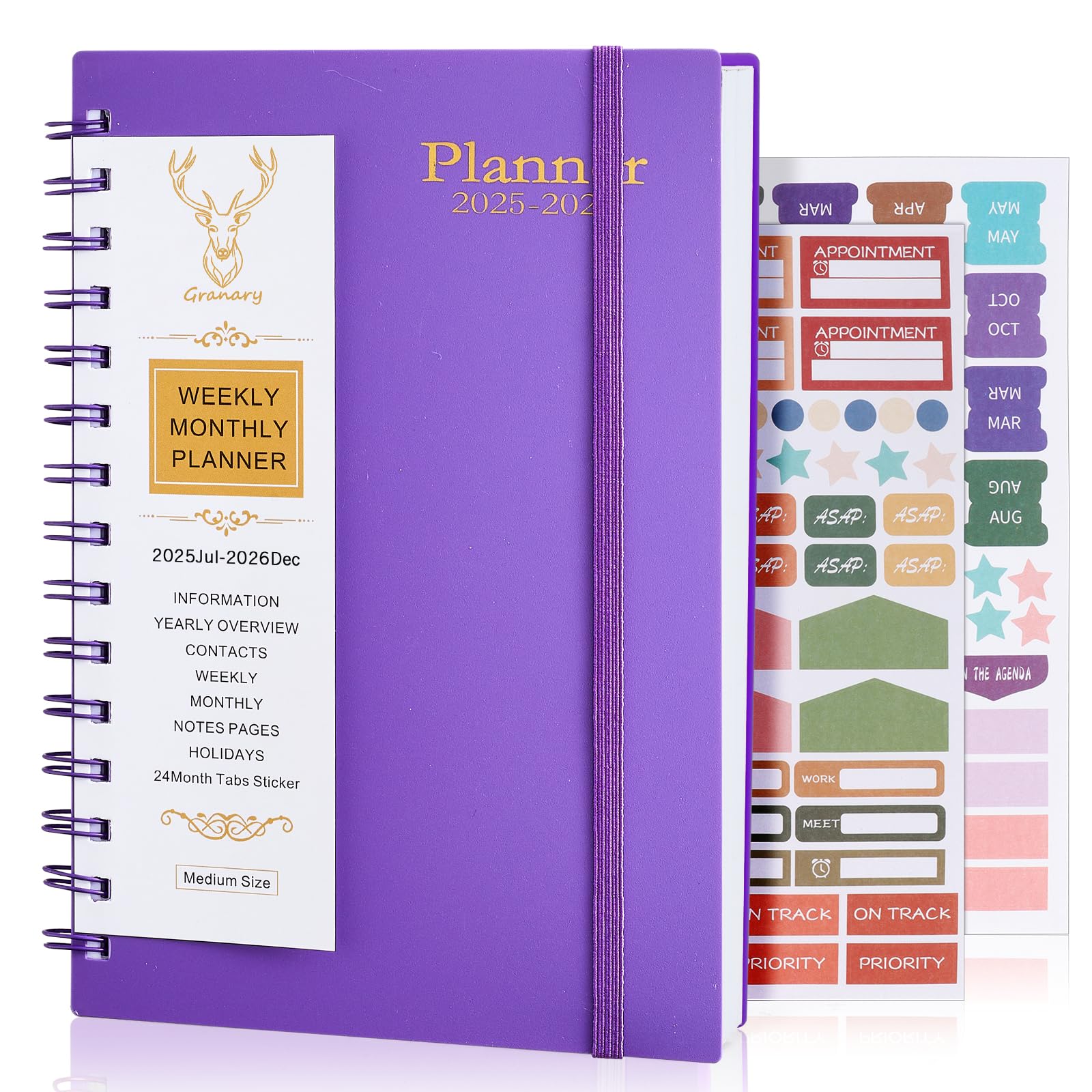 Diary 2026-2027, Planner 18 Month A5 Mid Year Diary from Jul. 2026 to Dec.2027, Premium Thicker Paper ofr Personal Use Academic and Business Office