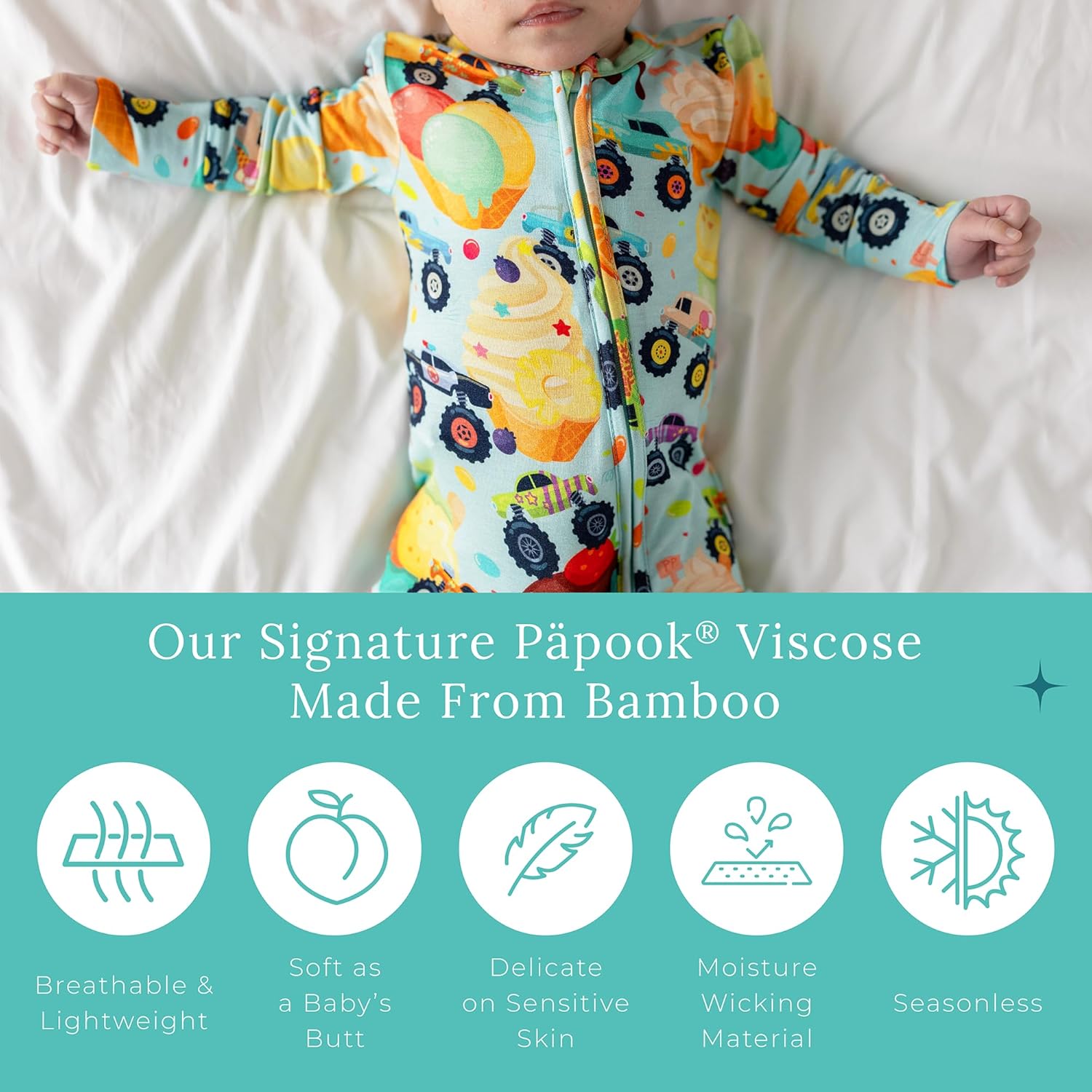 Posh Peanut Convertible Baby Sleepers - Boys Footless Baby Pajamas with 2 Way Zipper for Easy Diaper Changes - Image 6