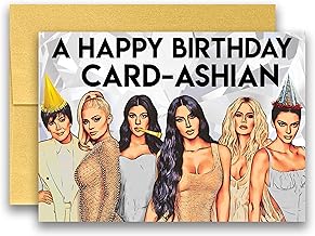 Kim Kardashian Kylie Jenner Inspired Parody Birthday Card-ashian Card 5x7 inches w/Envelope