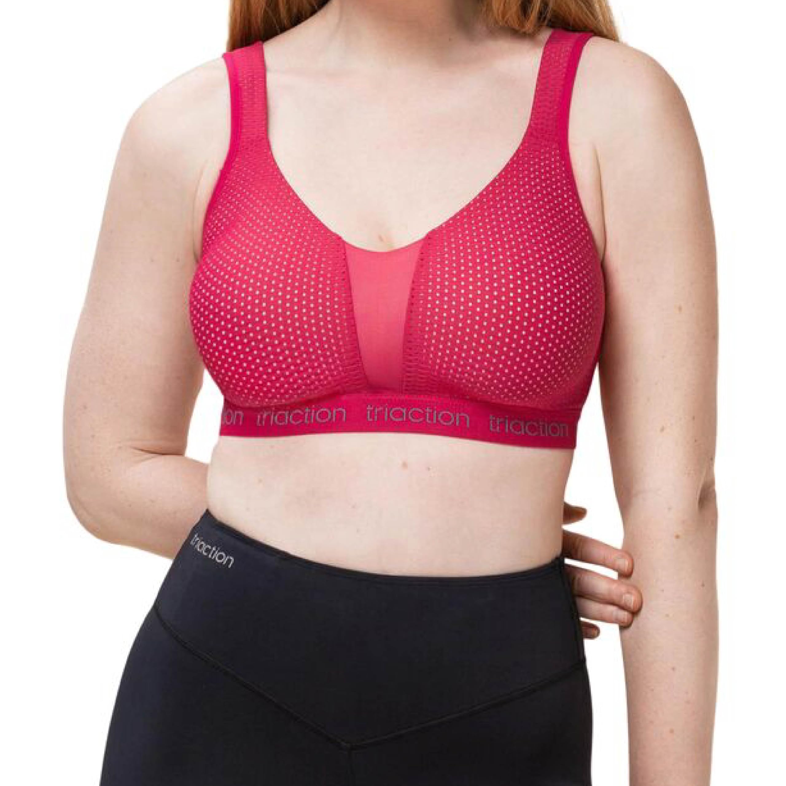 TriAction Womens Energy Lite Ex Sports Bra Non-wired, Cerise, 38C UK