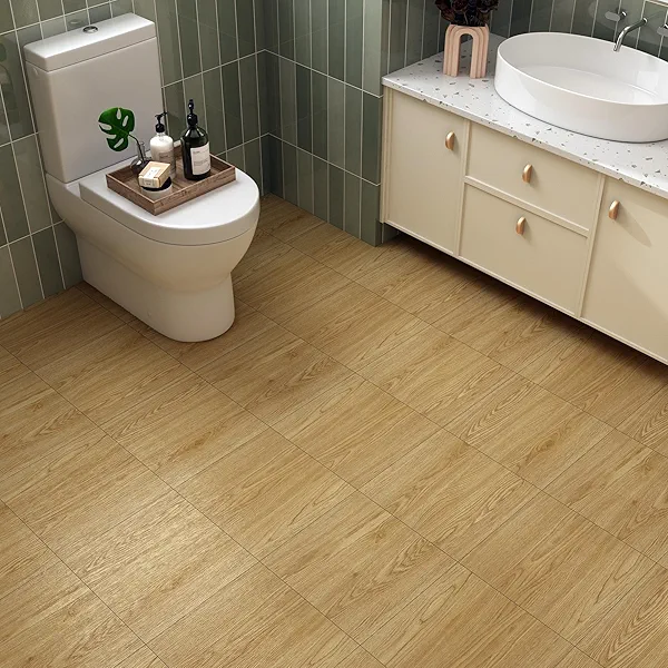 Yenhome Peel and Stick Vinyl Flooring Light Wood 12"x12" Peel and Stick Floor Tile Waterproof Bathroom Kitchen Flooring Temporary Self Adhesive Floor Tiles for Renters (3 Plank, 3Sq.Ft) Effortless DIY