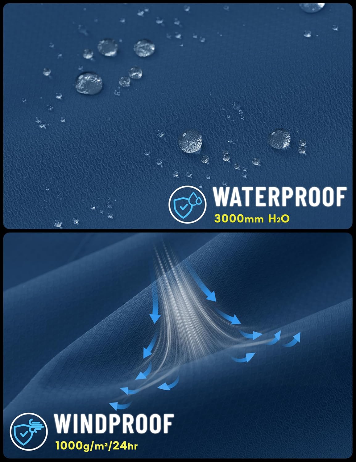 TACVASEN Men's Winter Coats with 9 Pockets Waterproof Ski Jacket Warm Fleece Lined Parka with Hood for Work Outdoor - Image 2