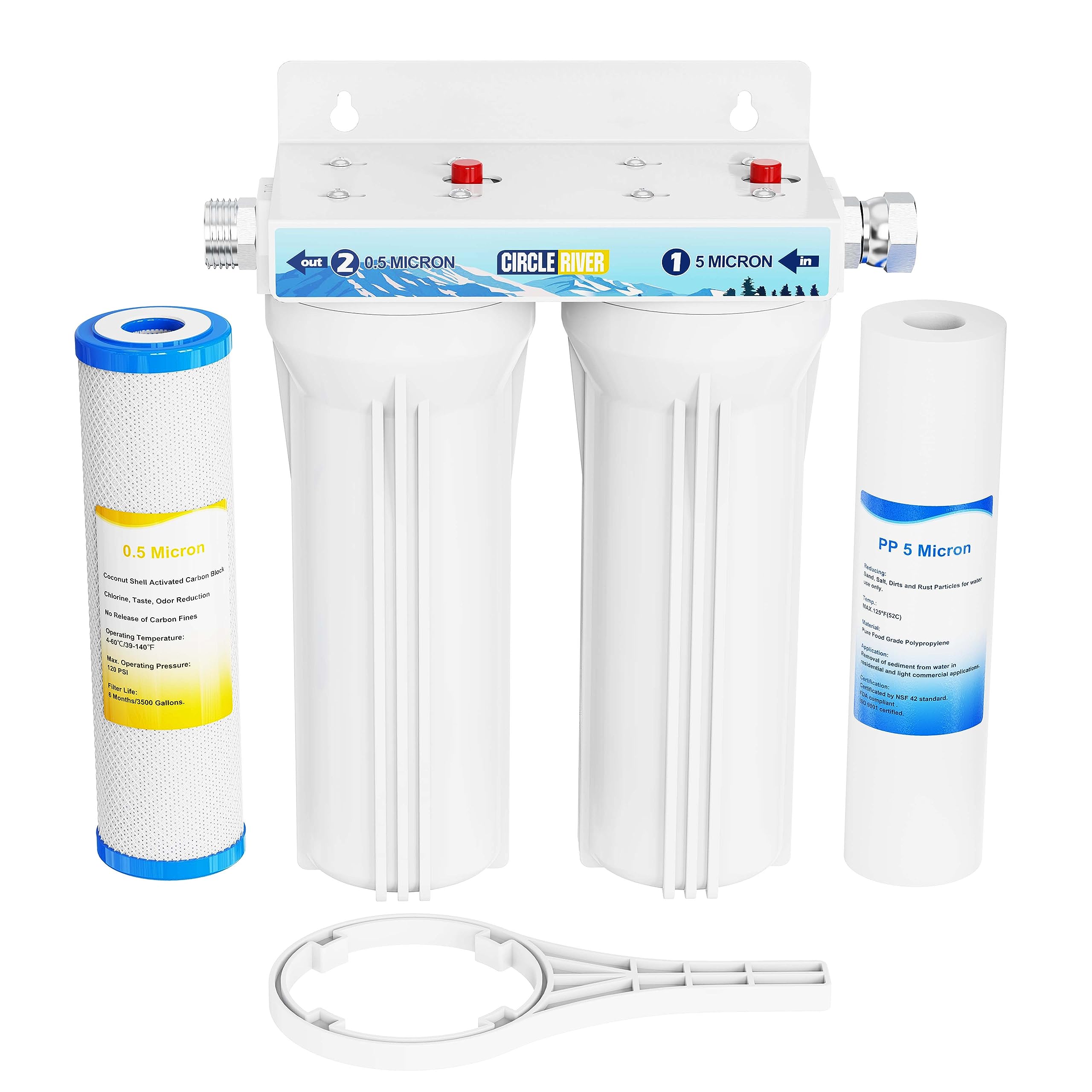 CircleRiver External RV Dual Water Filter System Two