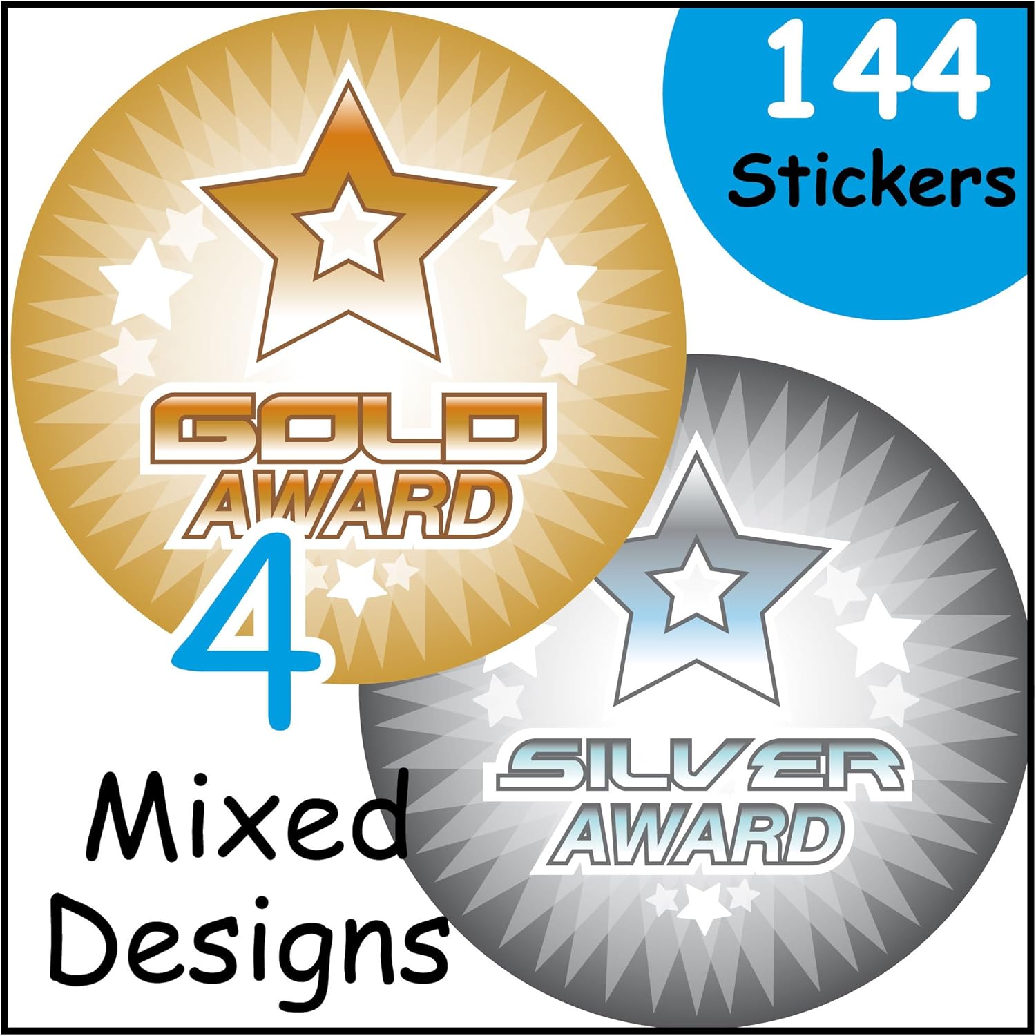 Gold Silver & Bronze Award Stickers Amazon.co.uk Stationery & Office Supplies