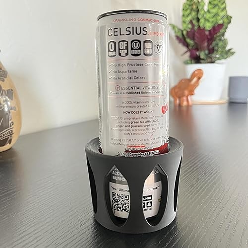 Miniatura 6 de Soporte delgado para vasos para autos, capacidad para latas Red Bull, Celsius y bebidas energéticas (8.4 oz12 onzas), funda adaptadora antipunta (1
