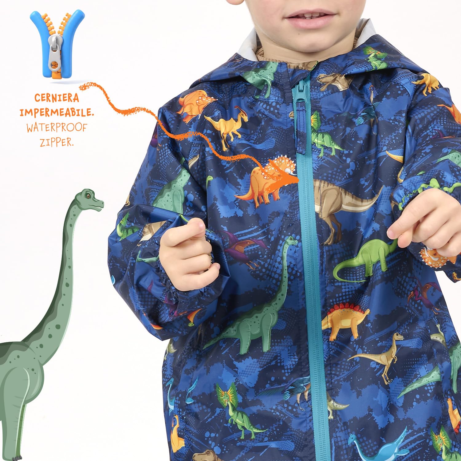 Veste Imperméable et Pantalon de Pluie Enfant - Combinaison de Pluie Légère 2 Pièce Fille Garçon - Manteaux Vetements Impermeable avec Capuche