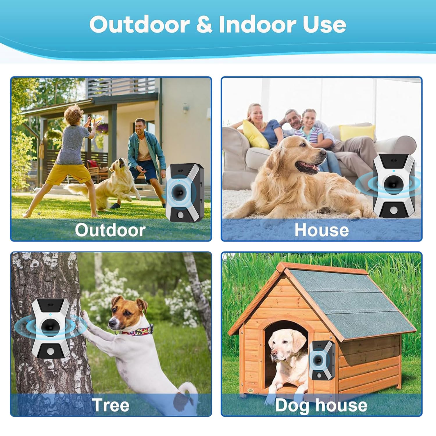 Mejorar antiladridos para perros,ultrasonidos para perros, antiladridos, automático antiladridos para perros, dispositivo automático antiladridos para perros Electroestimulador