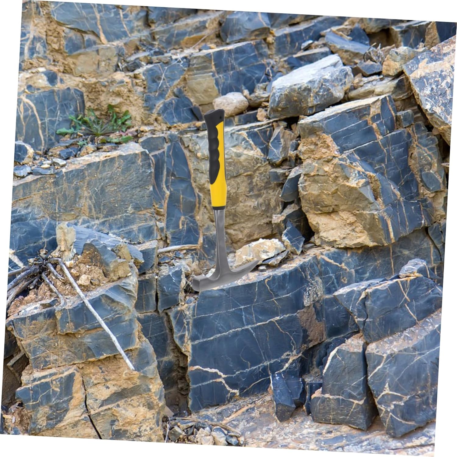 HOMSFOU Rock Hammer with Ergonomic Handle Pointed Tip Geological Tool for Survey and Prospection Metal Construction for Archaeology and Rock Hounding