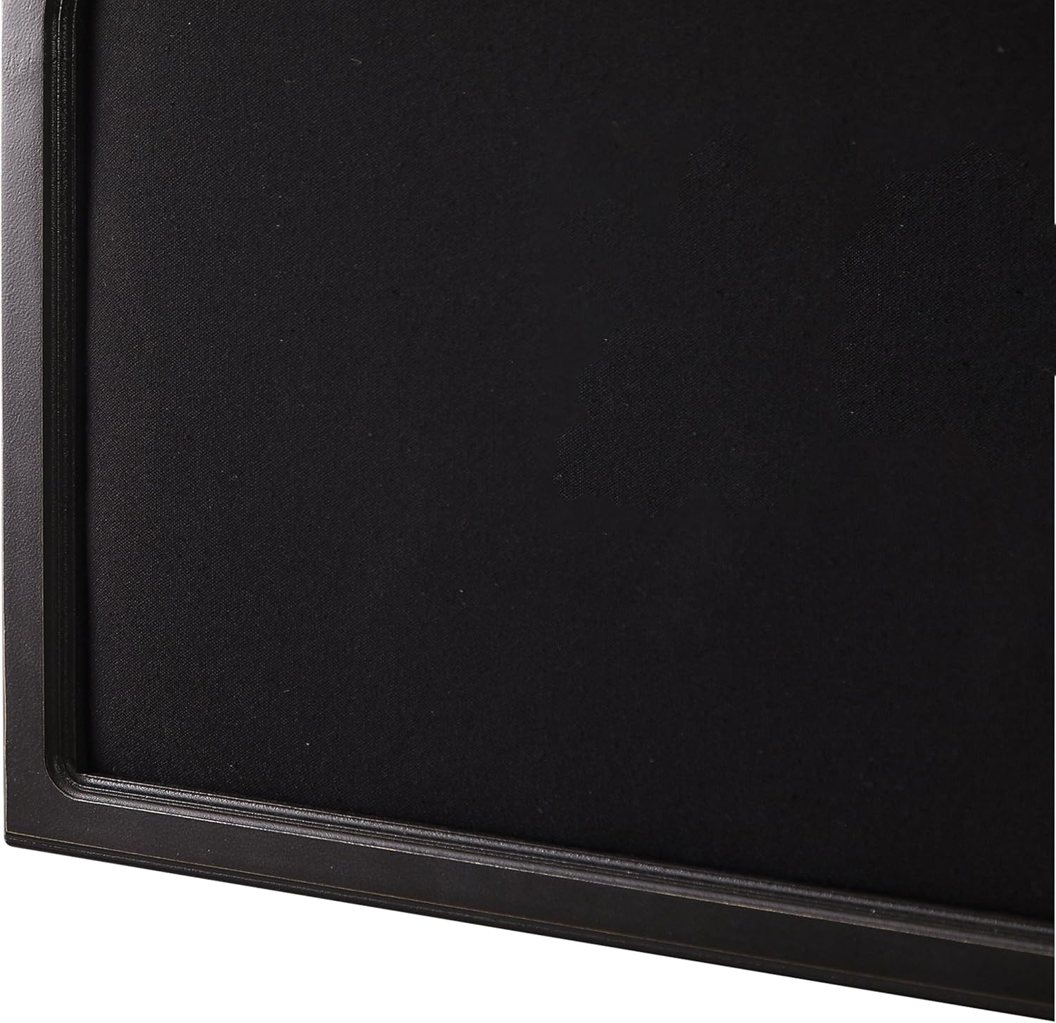 SOFE Framed Bulletin Board Black, 18 × 24 Inches Push Pin Boards for Walls, Linen Vision Board for Office Kitchen Entryway, Modern Decorative Memo Board for Notes Photos, Scalloped Arch Wall Decor