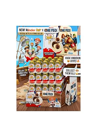 Kinder Joy X One Piece    berraschungsei mit leckerer Milch- und Kakaocreme Knusperkugeln und 1x Spielzeug einer beliebten Sammelfigur   24 kinder Joy   20 g